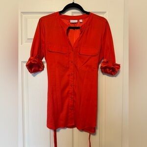 New York & Co Tie-up chiffon Tunic shirt
